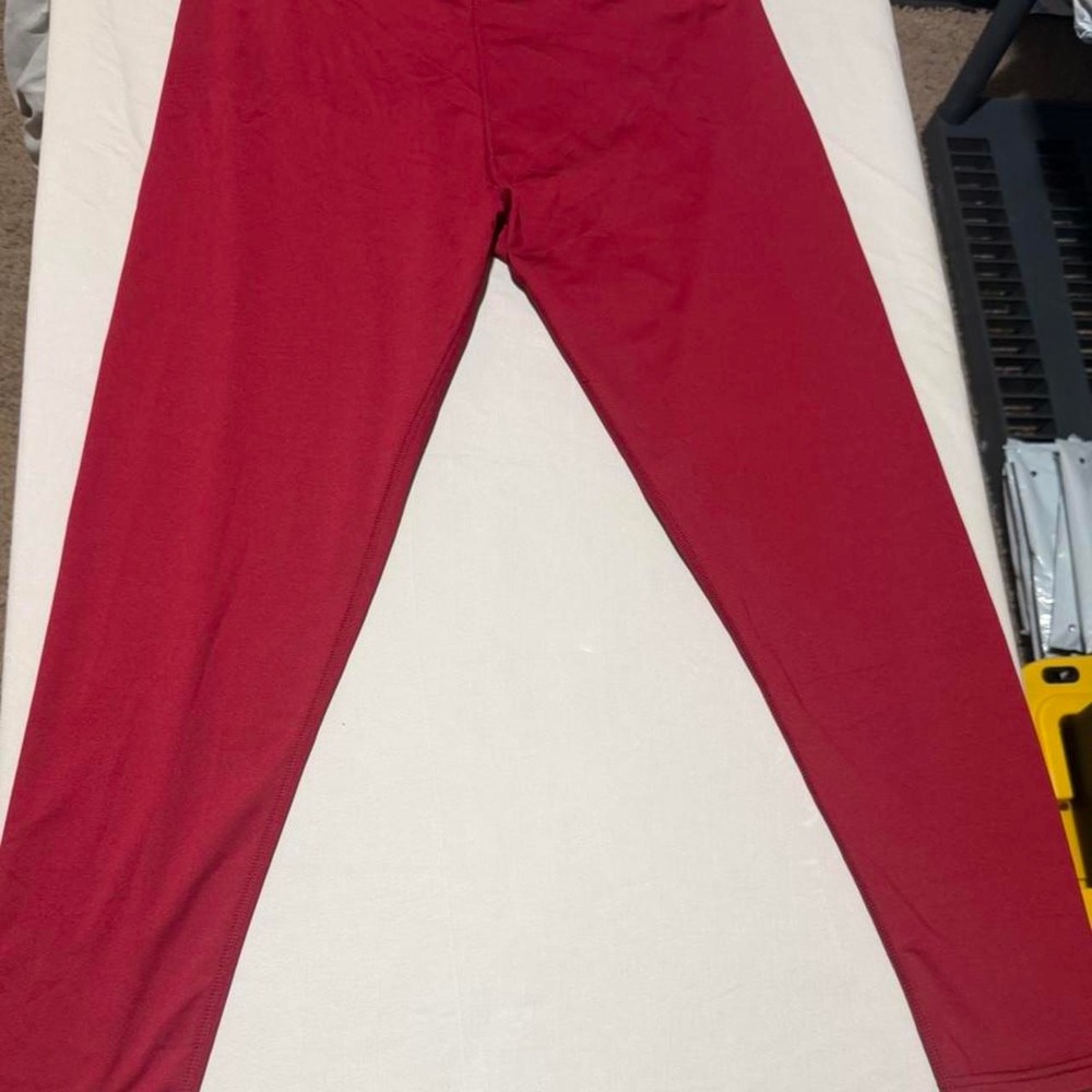 Red Activewear Athleisure Leggings Polyester Elastane Size 0XL XSD007916